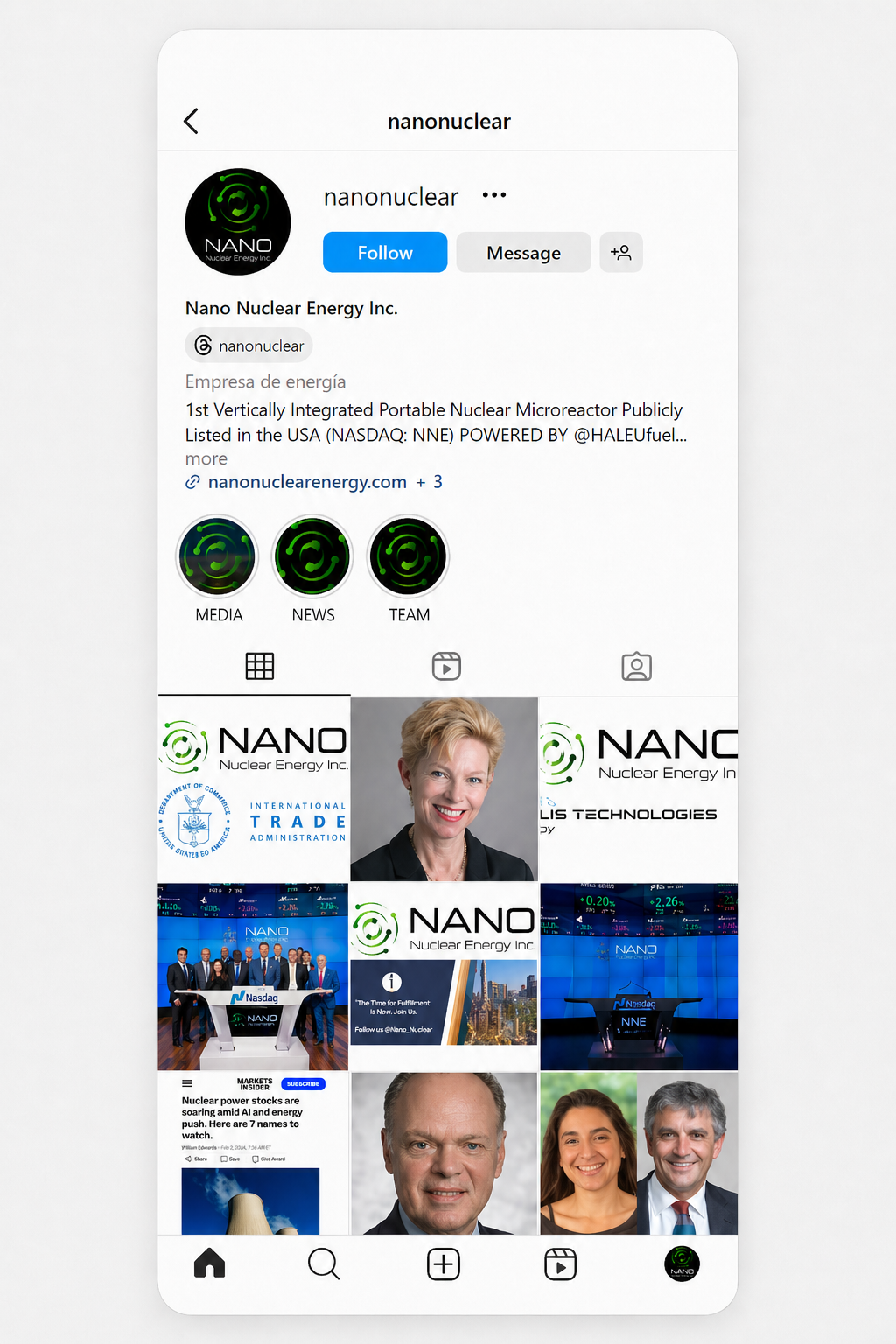 NANO Nuclear before profile